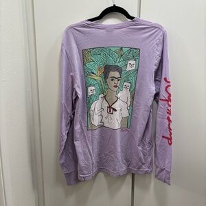 Ripndip Men’s Small Frida Kahlo Light Purple Long Sleeve Top